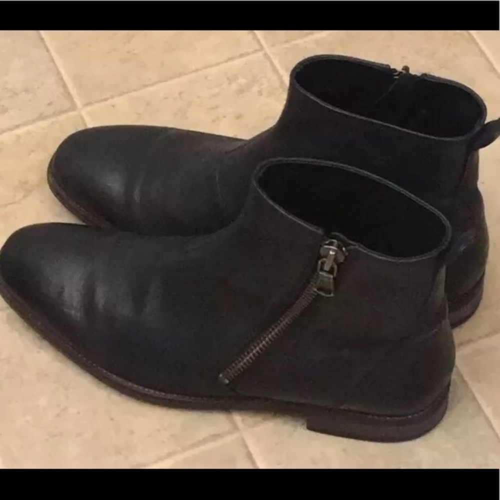 John Varvatos Mens Mitchell Black Boots